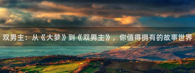 euphoria风车动漫在线观看：双男主：从《大梦》到《双男主》，你值得拥有的故事世界